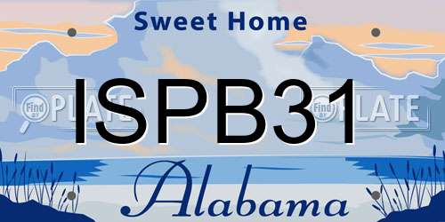 ISPB31 Alabama License Plate