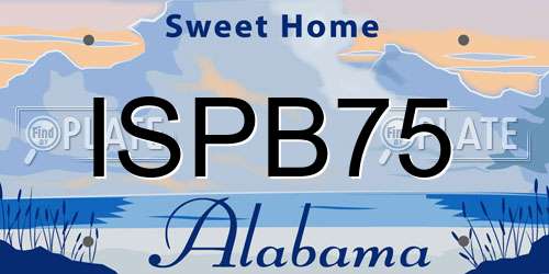ISPB75 Alabama License Plate