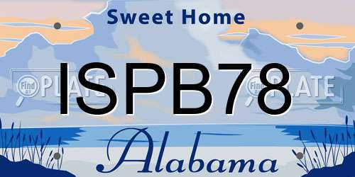ISPB78 Alabama License Plate