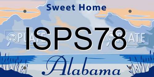 ISPS78 Alabama License Plate