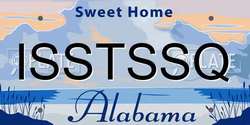 ISSTSSQ Alabama License Plate