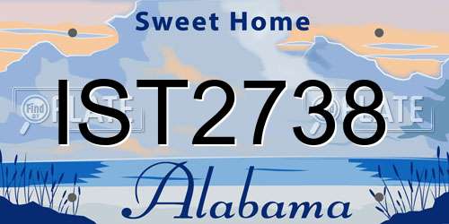 IST2738 Alabama License Plate