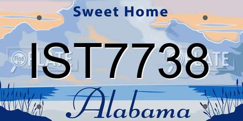 IST7738 Alabama License Plate