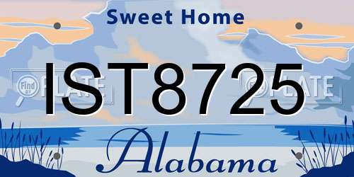 IST8725 Alabama License Plate
