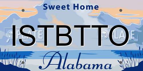 ISTBTTO Alabama License Plate