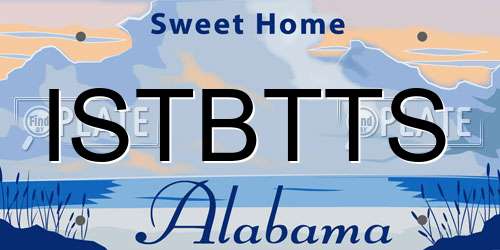 ISTBTTS Alabama License Plate