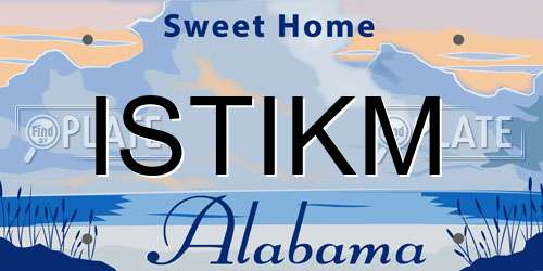 ISTIKM Alabama License Plate