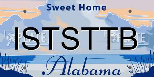 ISTSTTB Alabama License Plate