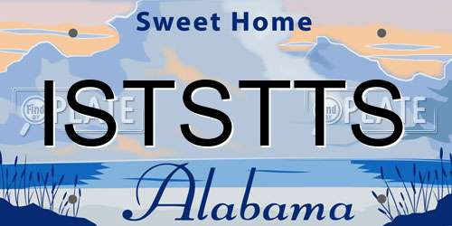 ISTSTTS Alabama License Plate