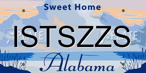ISTSZZS Alabama License Plate