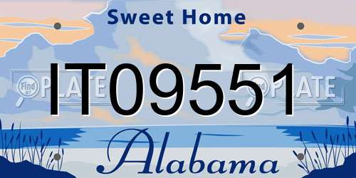IT09551 Alabama License Plate
