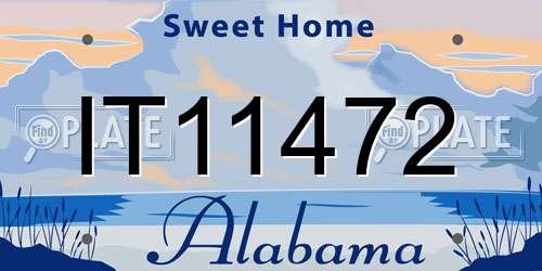 IT11472 Alabama License Plate