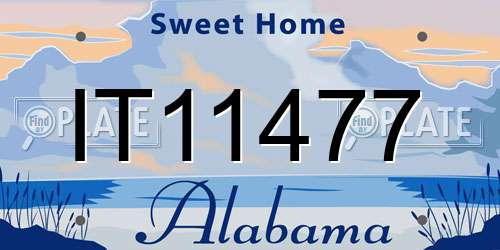 IT11477 Alabama License Plate