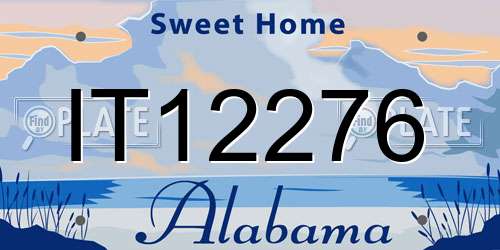 IT12276 Alabama License Plate
