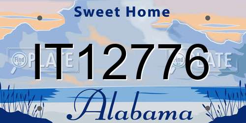 IT12776 Alabama License Plate
