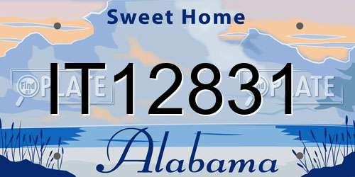 IT12831 Alabama License Plate