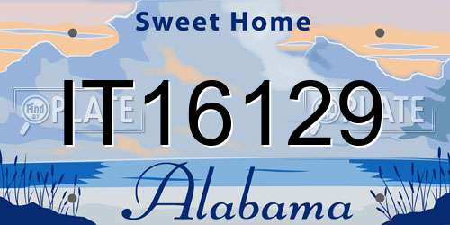 IT16129 Alabama License Plate