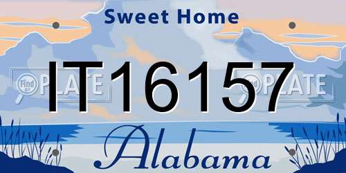 IT16157 Alabama License Plate