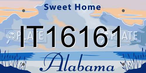 IT16161 Alabama License Plate
