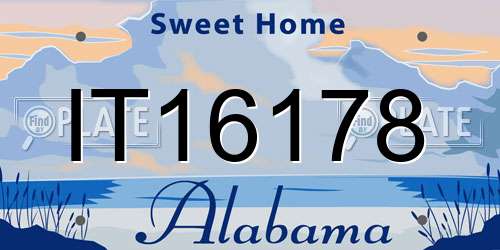 IT16178 Alabama License Plate