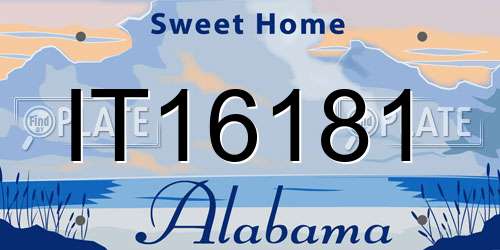 IT16181 Alabama License Plate