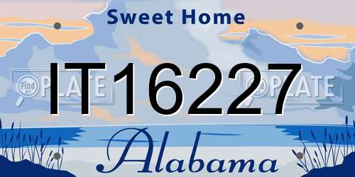 IT16227 Alabama License Plate