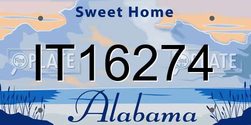 IT16274 Alabama License Plate