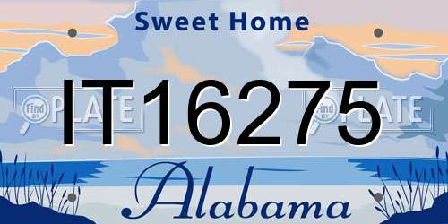 IT16275 Alabama License Plate