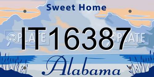 IT16387 Alabama License Plate