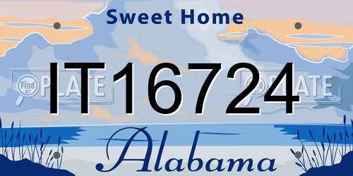 IT16724 Alabama License Plate