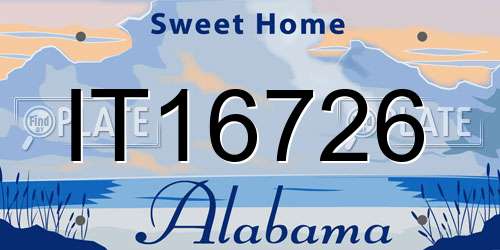 IT16726 Alabama License Plate