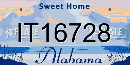IT16728 Alabama License Plate
