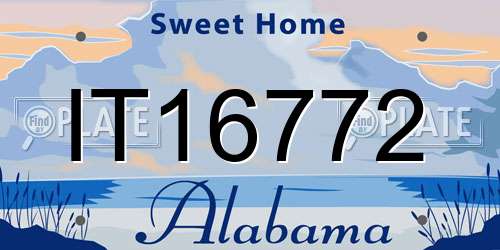IT16772 Alabama License Plate