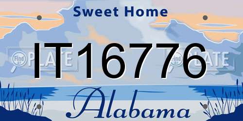 IT16776 Alabama License Plate