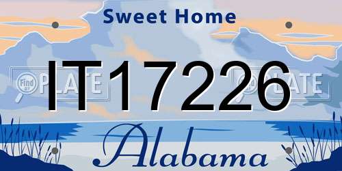 IT17226 Alabama License Plate