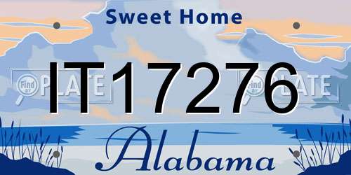 IT17276 Alabama License Plate
