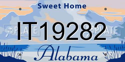 IT19282 Alabama License Plate
