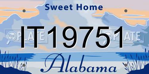 IT19751 Alabama License Plate