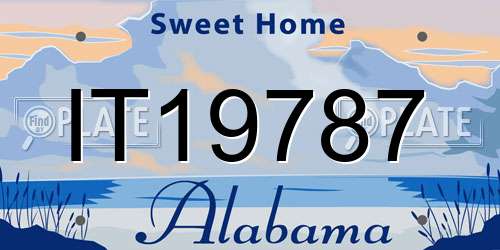 IT19787 Alabama License Plate