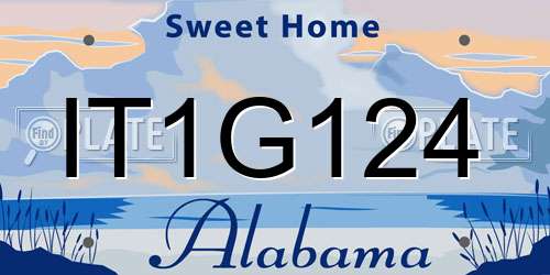 IT1G124 Alabama License Plate