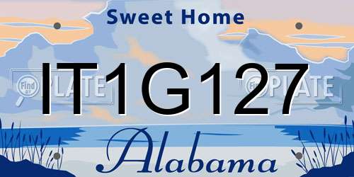 IT1G127 Alabama License Plate