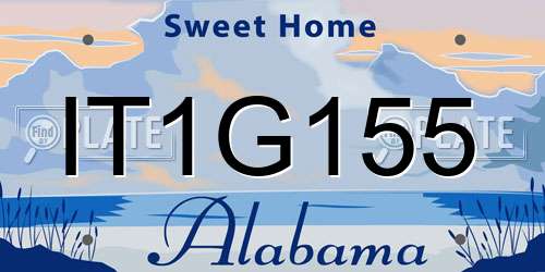 IT1G155 Alabama License Plate