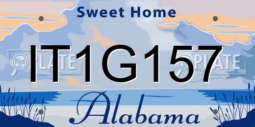 IT1G157 Alabama License Plate