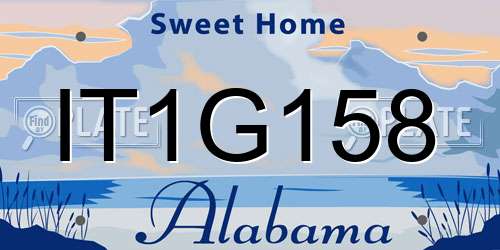 IT1G158 Alabama License Plate