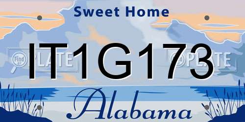 IT1G173 Alabama License Plate