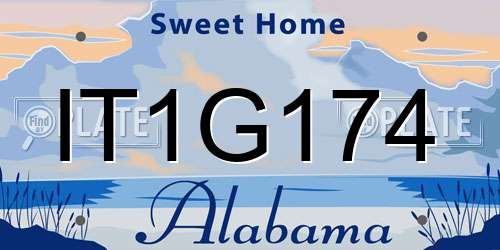 IT1G174 Alabama License Plate