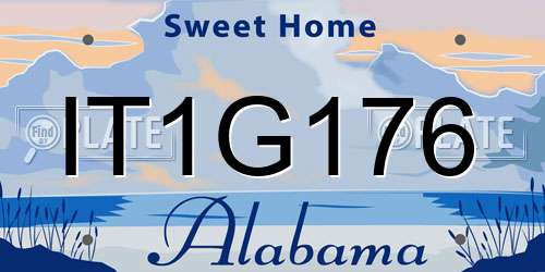 IT1G176 Alabama License Plate