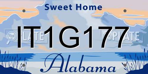 IT1G177 Alabama License Plate