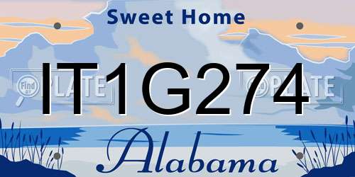 IT1G274 Alabama License Plate