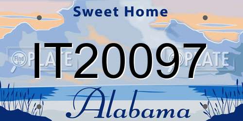 IT20097 Alabama License Plate
